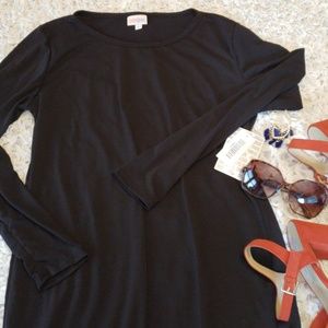 NWT Lularoe Debbie midi dress Black size L